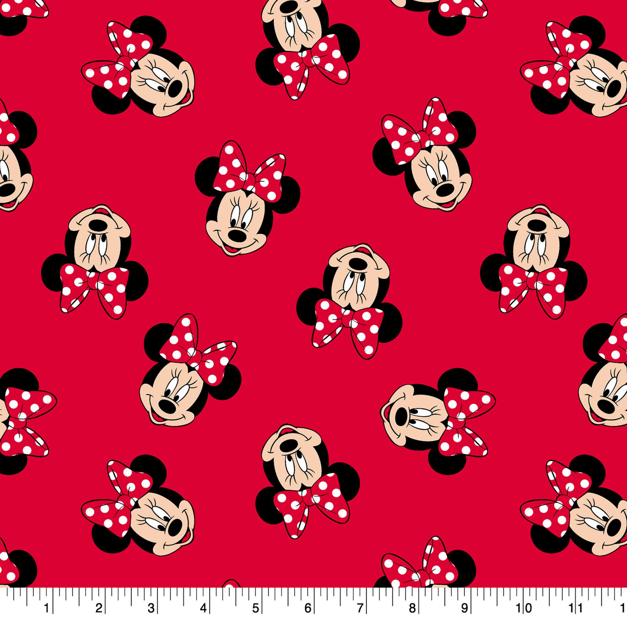 Disney® Minnie Mouse Head Toss Cotton Fabric